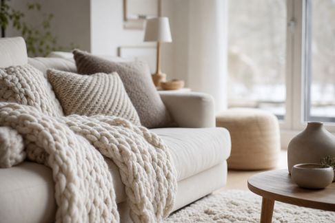 Adopter les accessoires en laine pour réchauffer votre intérieur scandinave