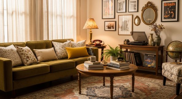 Les secrets pour un salon entièrement vintage et cosy