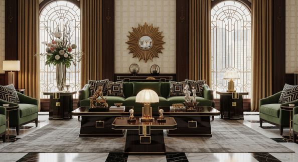Style Art Déco : Élégance et Luxe dans Votre Salon