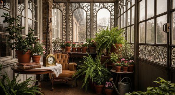 Jardin d'hiver : quand le vintage s'invite dans la véranda