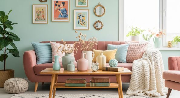 Pastel et Vintage : L'Alliance Douce pour un Intérieur Retro