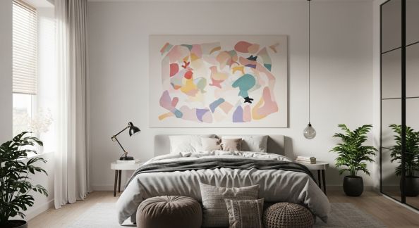 Intégrer l'art mural dans l'aménagement de la chambre