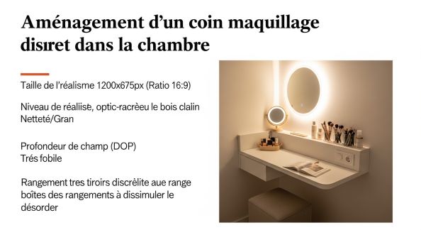 Aménagement d’un coin maquillage discret dans la chambre
