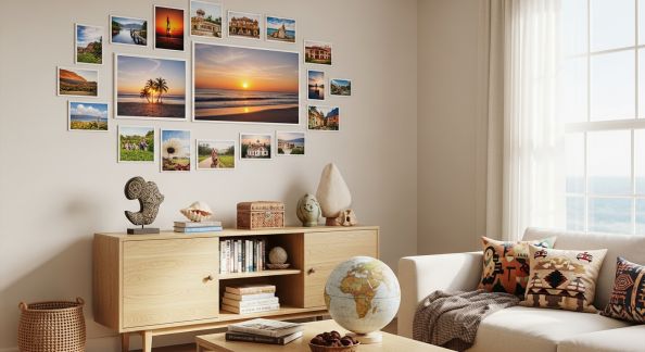 Comment exposer ses souvenirs de voyage dans la déco du salon