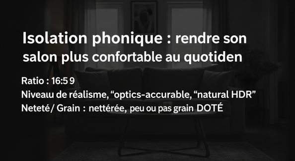 Isolation phonique : rendre son salon plus confortable au quotidien