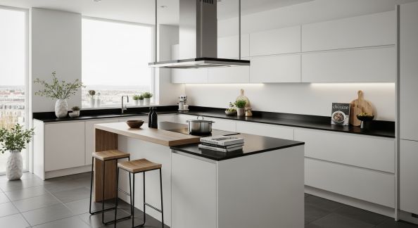 Cuisine Monochrome : Simplicité et Élégance Modernes